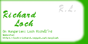 richard loch business card